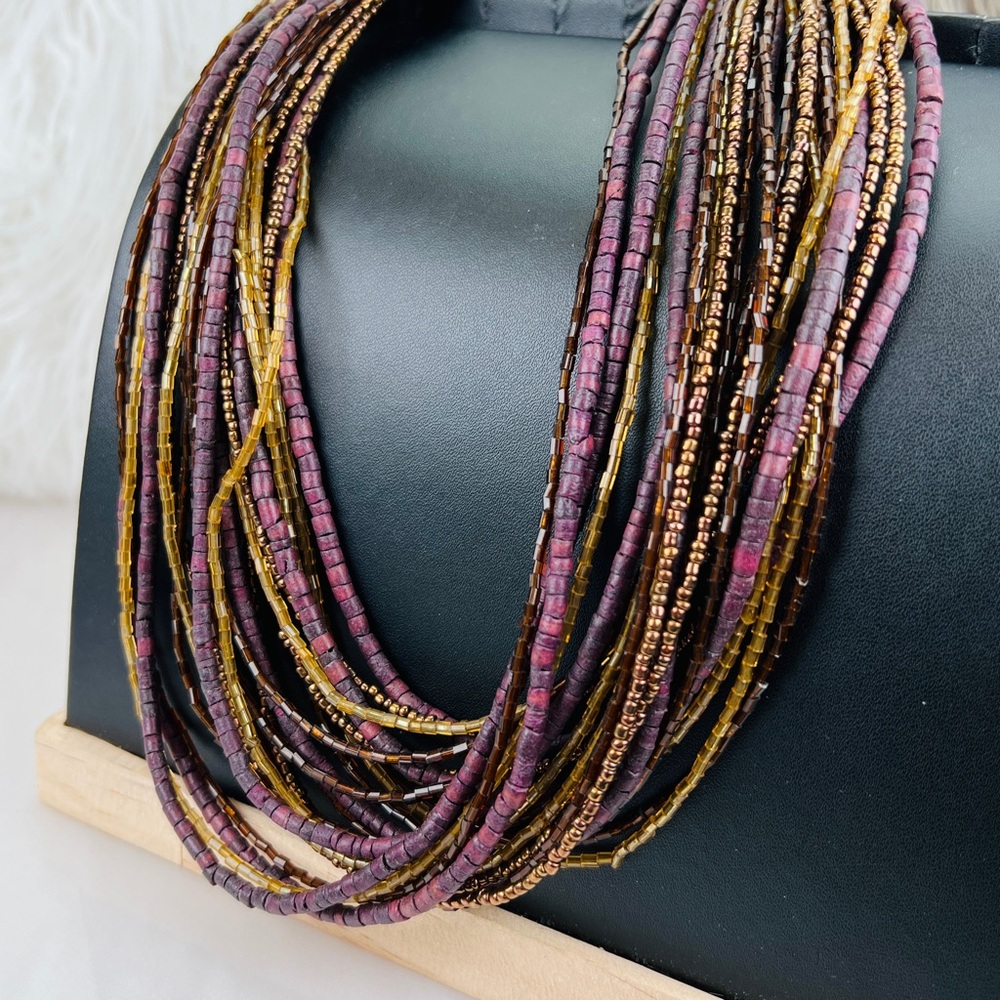 Pretty Multi Stranded, Bohemian Chic Costume Neck… - image 1